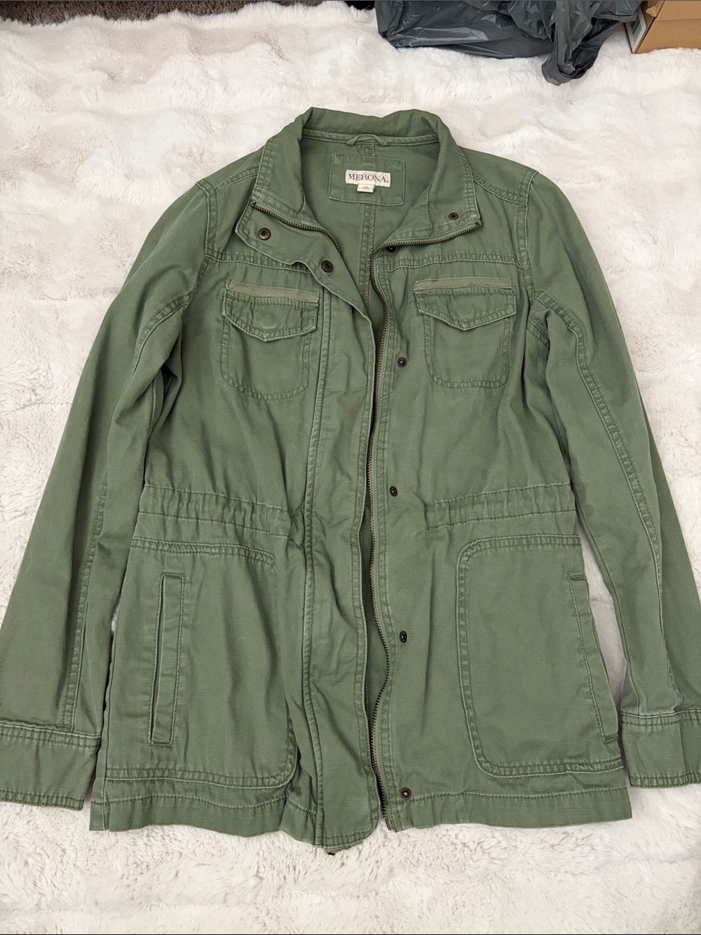 Merona Olive Green Lightweight Utility Jacket for Women